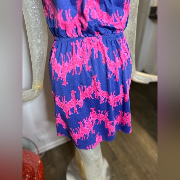 Lily Pulitzer Windsor Giraffe Blue/Pink Strapless Mini Dress. Size XSmall - Picture 3 of 12
